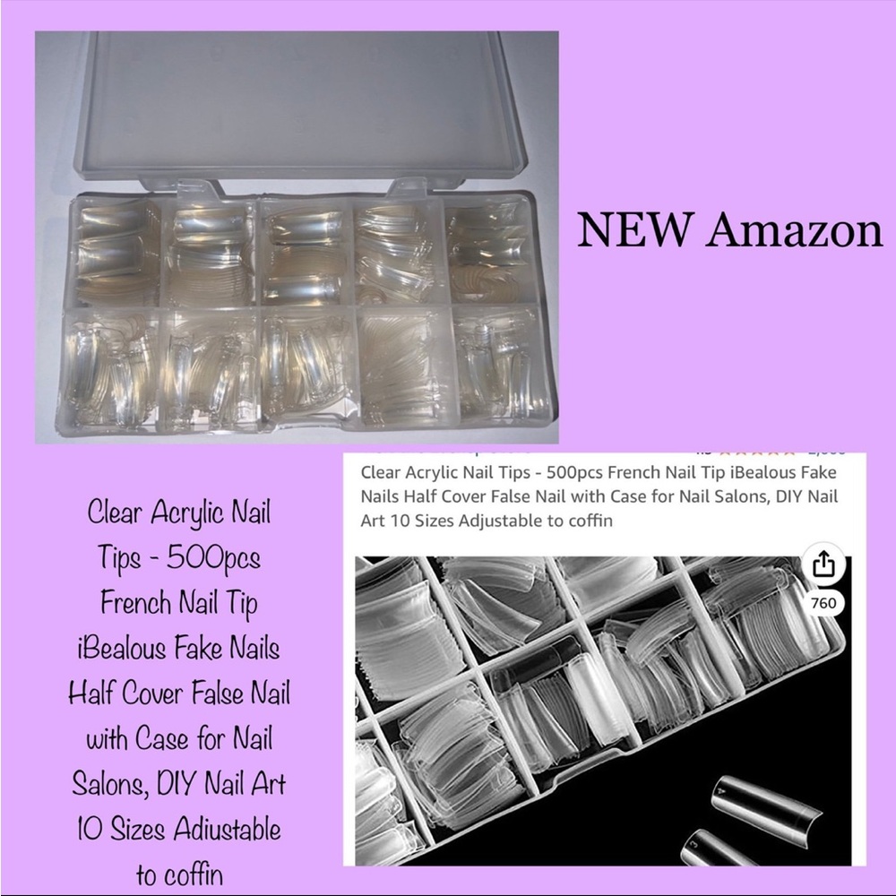 NEW Clear Acrylic Nail Tips‎